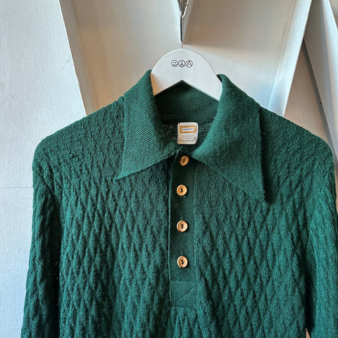 60’s Acrylic Knit Polo - Medium