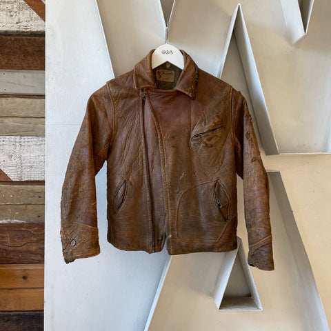 40’s Boyville Leather Jacket - XXS