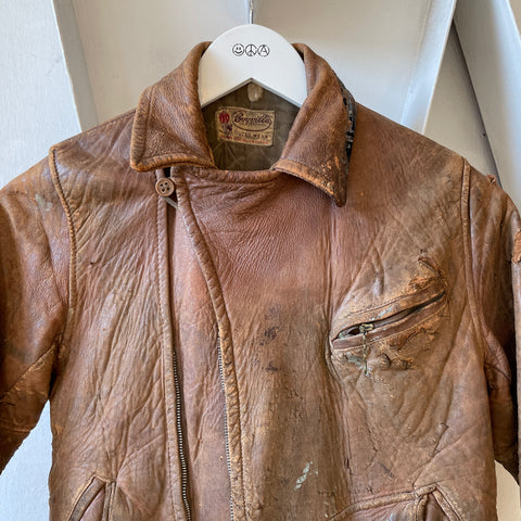 40’s Boyville Leather Jacket - XXS
