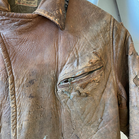 40’s Boyville Leather Jacket - XXS