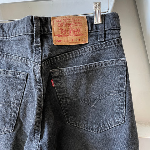 90’s Black Levi’s 550 - 30” x 32”