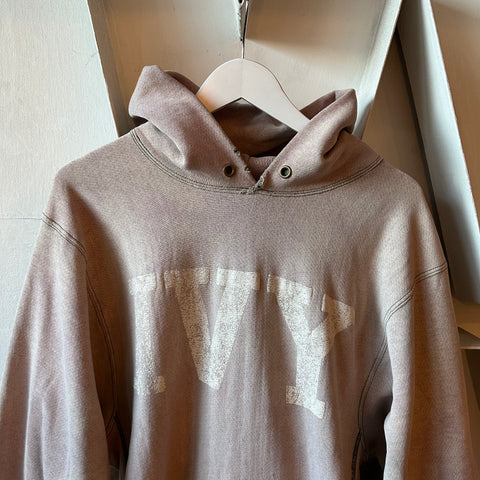 80’s Faded Ivy Reverse Weave Hoodie - XL