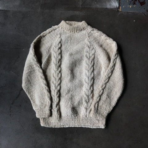80's Cable Knit Sweater - Large