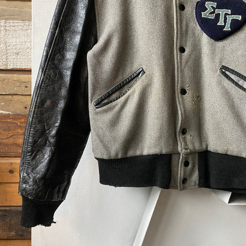 50's Greek Life Letterman’s Jacket - Medium