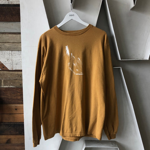 90's Mustard Patagonia Tee - Large