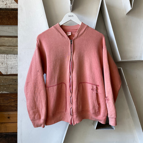 50’s Faded Cardigan Sweatshirt - Medium