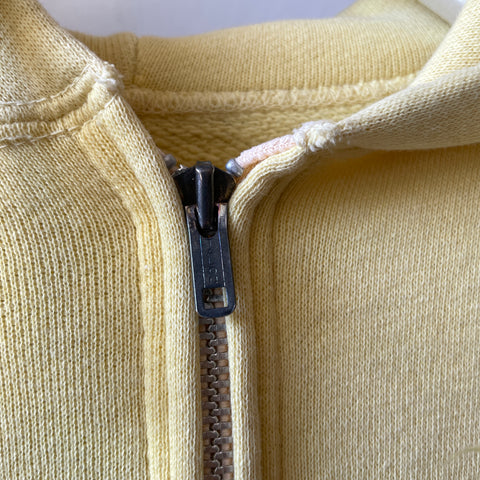 70’s Yellow Zip Up Sweatshirt - Medium