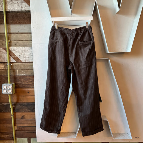 50’s Brown Striped Trousers - 27” x 25.5”