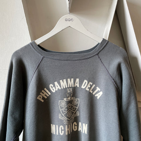 60’s Phi Gamma Delta Michigan Crewneck Sweatshirt- Large