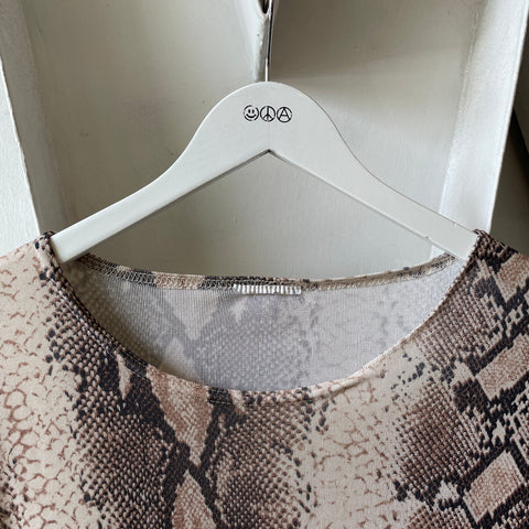 90’s Sheer Snake Print Party Tee - XS