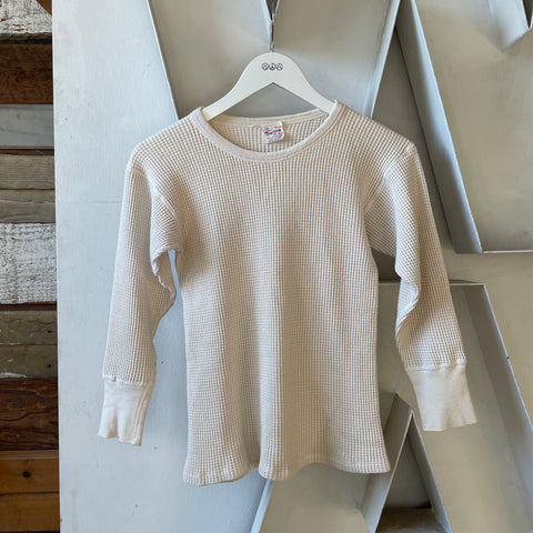 60’s Belgian Waffle Knit Thermal Tee - Small