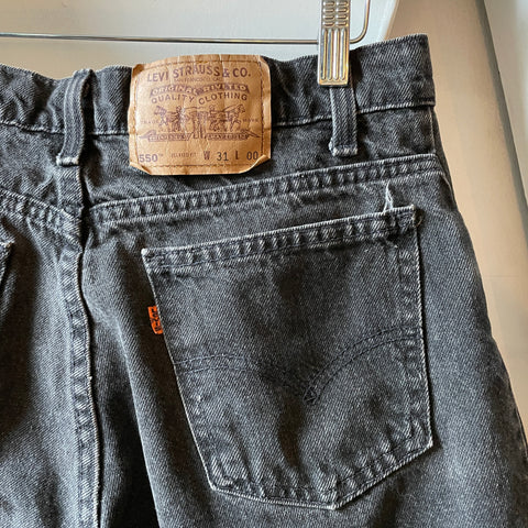 80’s Black Levi’s 550 Shorts - 31” x 6”