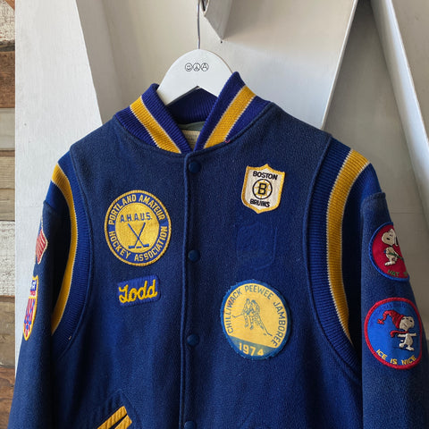 70's Snoopy x Hockey Varsity Jacket - Large