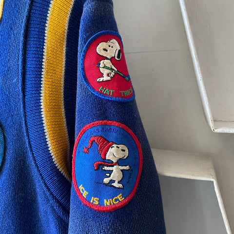 70's Snoopy x Hockey Varsity Jacket - Large
