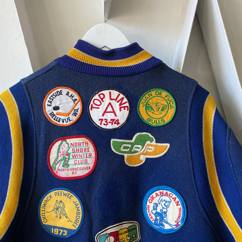 70's Snoopy x Hockey Varsity Jacket - Large