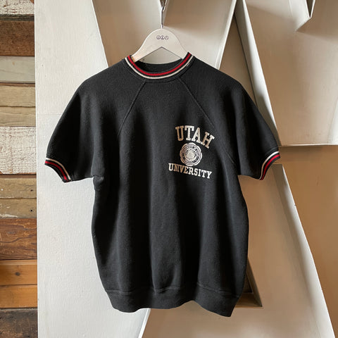 60’s Utah University Ringer Short Sleeve Sweatshirt - Large