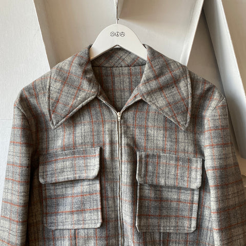 60's Wool Zip-Up Jacket - Large