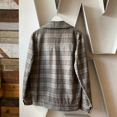 60's Wool Zip-Up Jacket - Large