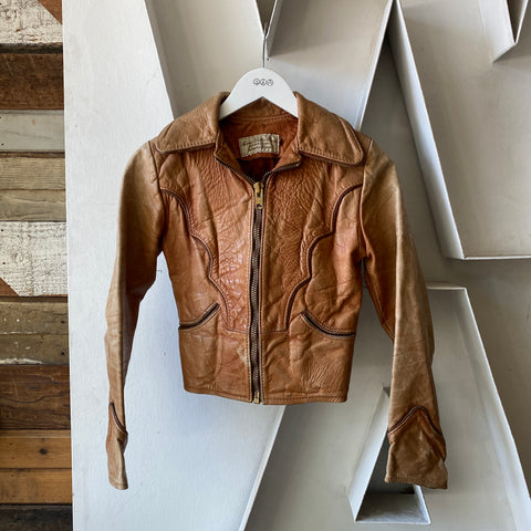 70's Women’s Leather Jacket - W's XS