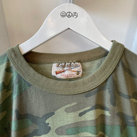 80’s Cabelas Camo Pocket Tee - Medium