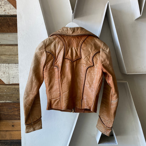 70's Women’s Leather Jacket - W's XS