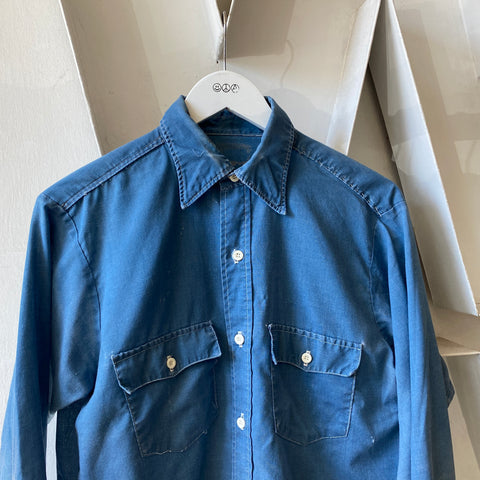 70's Chambray Work Shirt - Large