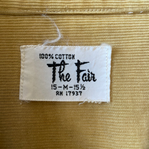 60's Corduroy Loop Collar Shirt - Medium