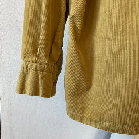 60's Corduroy Loop Collar Shirt - Medium
