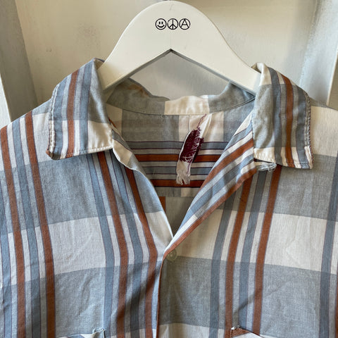 60’s Loop Collar Button Up Shirt - Medium
