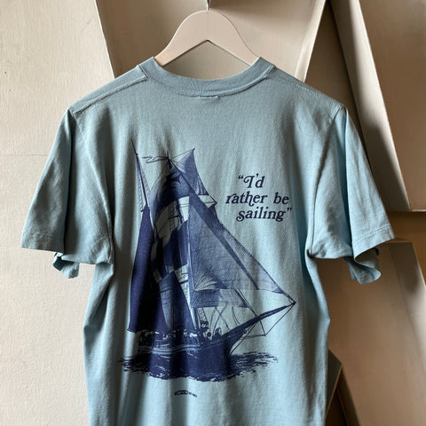 70’s I’d Rather Be Sailing Crazy Shirts Tee - Medium