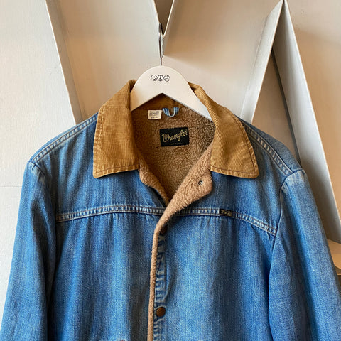 70's Wrangler Sherpa Lined Jacket - Medium