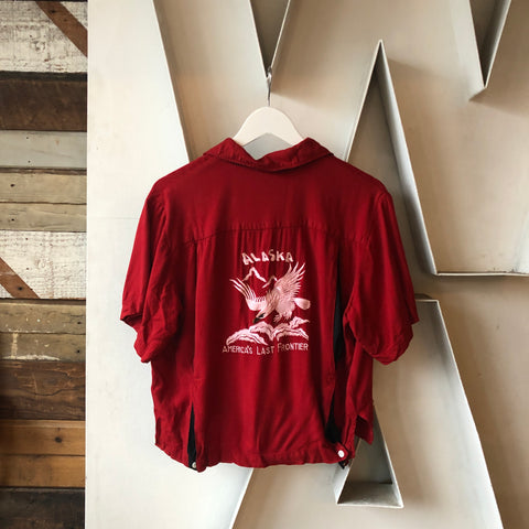 70's Alaska Rayon Bowling Shirt - Medium
