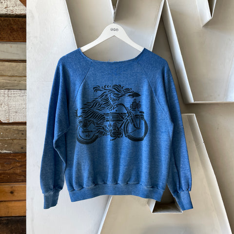 70’s Doggie Motorcycle Sweatshirt - Medium