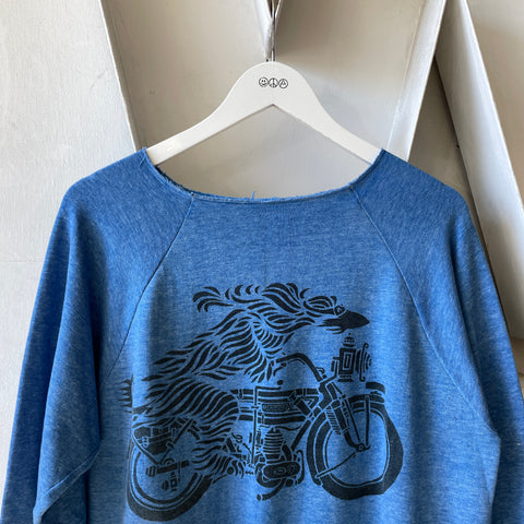70’s Doggie Motorcycle Sweatshirt - Medium