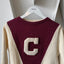 50’s Boat Neck Collegiate Sweater - Medium