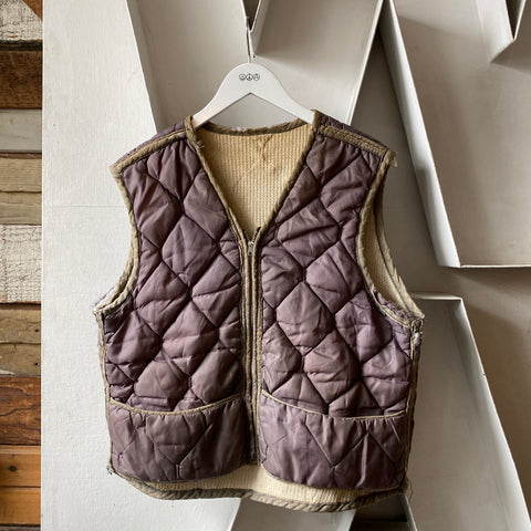 60's Quilted Vest - Medium