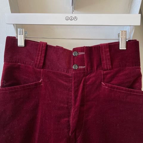 70’s Velvet Flares - 28” x 29.5”