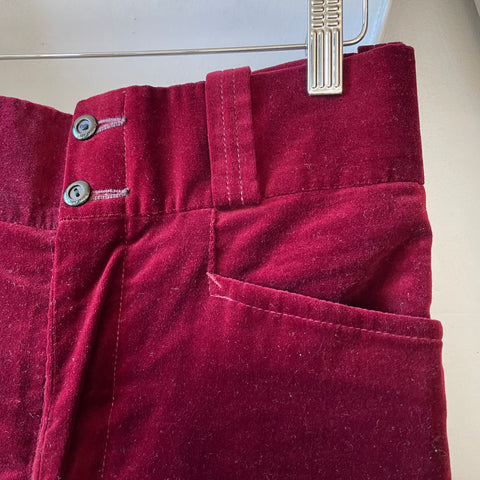 70’s Velvet Flares - 28” x 29.5”