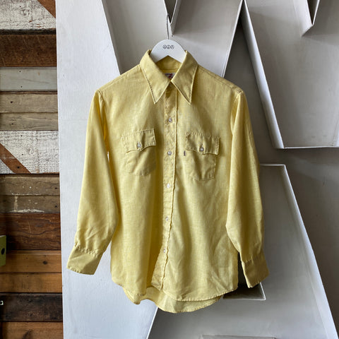 70's Levi's Big E Yellow Shirt - Medium