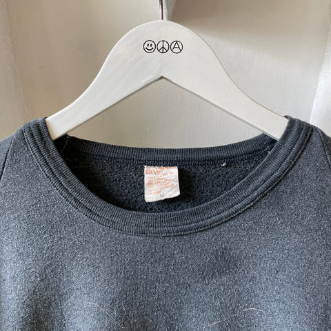 80’s Faded Black Cat Sweatshirt - Small