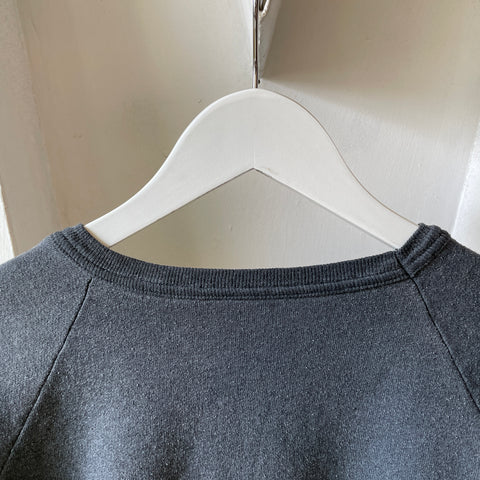 80’s Faded Black Cat Sweatshirt - Small