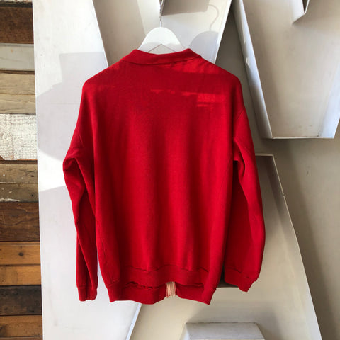 70’s Blue Bar Zip-up Sweat - XL