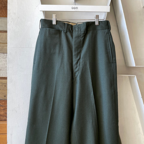 50’s Moth Loved Military Wool Trousers - 28” x 29”