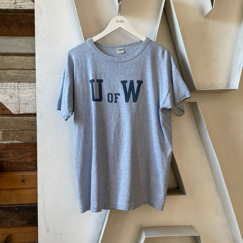 70’s Champion Blue Bar U of W Tee - XL