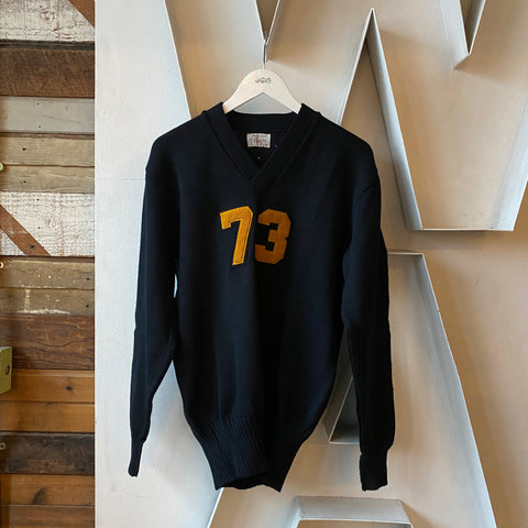 60’s Dehen V-Neck Collegiate Sweater - Large