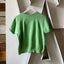 60’s Faded Green Short Sleeve Sweatshirt - Small