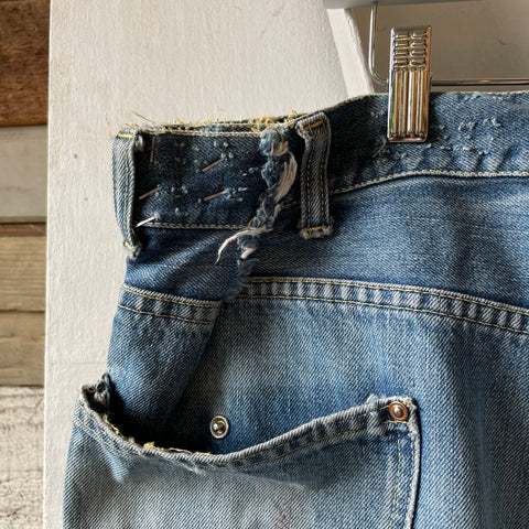 60’s Can’t Bust Em Faded Thrashed Denim - 38” x 28”