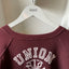 70’s Champion Flock Print Union College Crewneck Sweatshirt - Medium