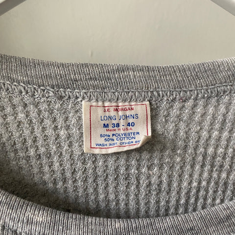 80's Grey Thermal Shirt - Medium
