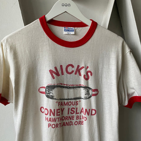 80's Nick’s Coney Island Dog Tee - Large